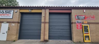 Insulated roller shutter, St Austell, Cornwall