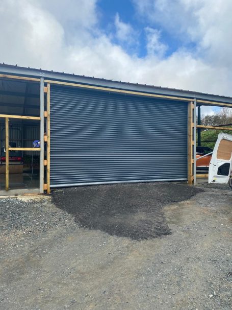 Industrial Roller Shutter, Bideford, Devon 3 phase plastisol coated shutter