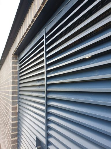 Louvered steel door sets